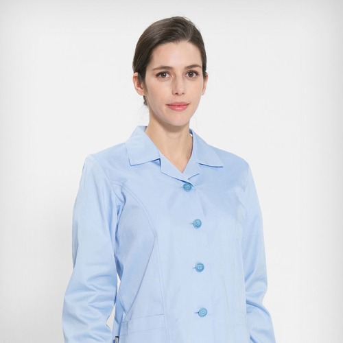 긴팔 TC32수 스판덱스 위생복 셔츠(여성용) /스카이블루